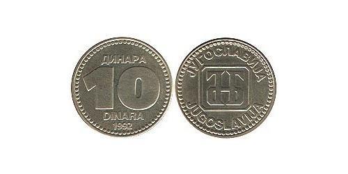 10 Dinar Socialist Federal Republic of Yugoslavia (1943 -1992) Copper/Zinc 