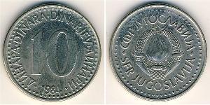 10 Dinar Sozialistische Föderative Republik Jugoslawien (1943 -1992) Kupfer/Nickel 