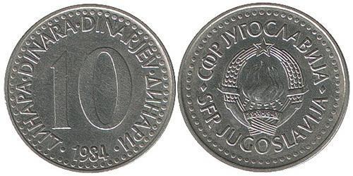 10 Dinar Sozialistische Föderative Republik Jugoslawien (1943 -1992) Kupfer/Nickel 