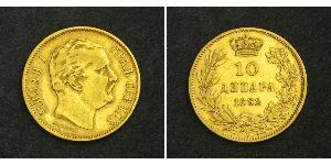 10 Dinar Serbie Or Milan Ier de Serbie