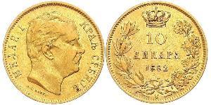 10 Dinar Serbie Or Milan Ier de Serbie