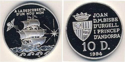 10 Diner Andorra (1278 - ) Silber 