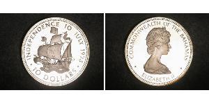 10 Dollar Bahamas Argent Elizabeth II (1926-2022)