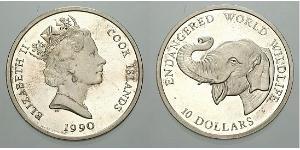 10 Dollar Cook Islands (1965 - ) Argent Elizabeth II (1926-2022)