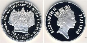 10 Dollar Fiji (1970 - ) Argent 