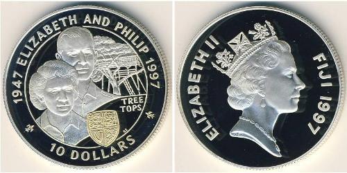 10 Dollar Fiji (1970 - ) Argent 
