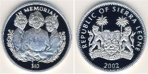 10 Dollar Sierra Leone (1961 - ) Argent 