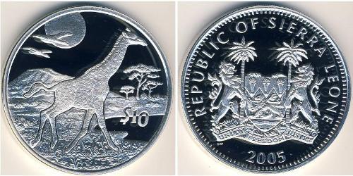 10 Dollar Sierra Leone (1961 - ) Argent 