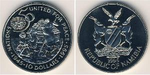10 Dollar Namibie (1990 - ) Cuivre/Nickel 