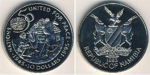 10 Dollar Namibie (1990 - ) Cuivre/Nickel 