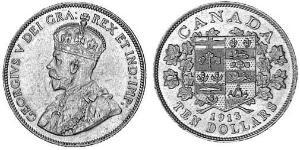 10 Dollar Canada Or George V (1865-1936)