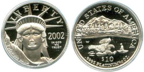 10 Dollar Vereinigten Staaten von Amerika (1776 - ) Platin 