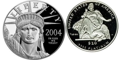 10 Dollar Vereinigten Staaten von Amerika (1776 - ) Platin 