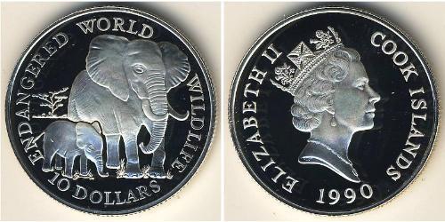 10 Dollar Cook Islands (1965 - ) Silber Elizabeth II (1926-2022)