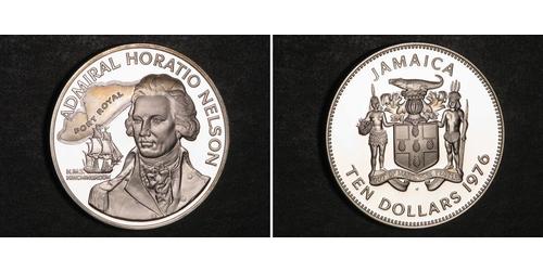 10 Dollar Jamaika (1962 - ) Silber Horatio Nelson, 1. Viscount Nelson