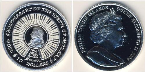 10 Dollar Jungferninseln Silber 