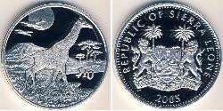 10 Dollar Sierra Leone (1961 - ) Silber 