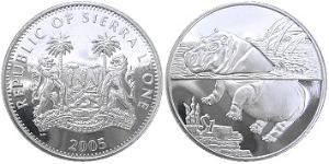 10 Dollar Sierra Leone (1961 - ) Silber 