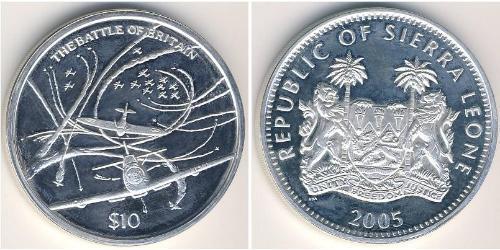10 Dollar Sierra Leone (1961 - ) Silber 