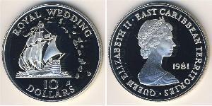 10 Dollar  Silber Elizabeth II (1926-2022)