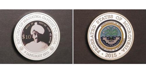 10 Dollar Federated States of Micronesia (1986 - ) Silver 