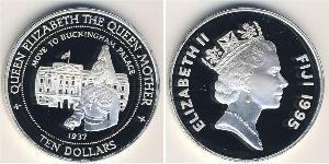 10 Dollar Fiji (1970 - ) Silver 