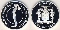 10 Dollar Jamaica (1962 - ) Silver 