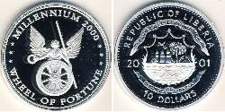 10 Dollar Liberia (1847 - ) Silver 