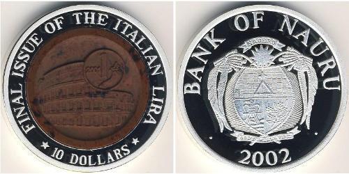 10 Dollar Nauru (1968 - ) Silver 