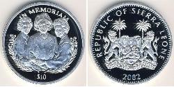 10 Dollar Sierra Leone (1961 - ) Silver 
