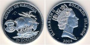 10 Dollar Solomon Islands (1978 - ) Silver Elizabeth II (1926-2022)