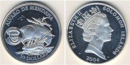 10 Dollar Solomon Islands (1978 - ) Silver Elizabeth II (1926-2022)