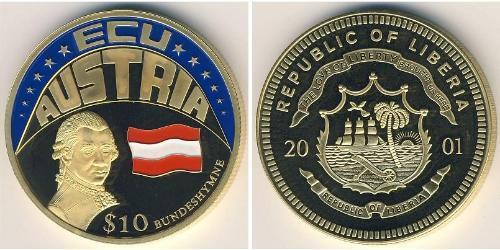 10 Dollar Liberia (1847 - )  
