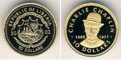 10 Dollar 利比里亚 (1847 - ) 金 