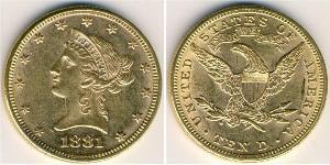 10 Dollar 美利堅合眾國 (1776 - ) 金 