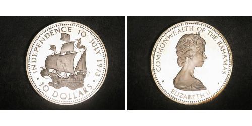 10 Dollar Bahamas 銀 伊丽莎白二世 (1926-2022)