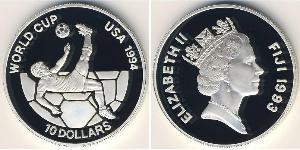 10 Dollar Fiji (1970 - ) 銀 
