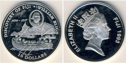 10 Dollar Fiji (1970 - ) 銀 