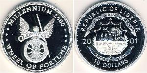 10 Dollar 利比里亚 (1847 - ) 銀 