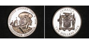 10 Dollar 牙买加 銀 克里斯托弗·哥伦布