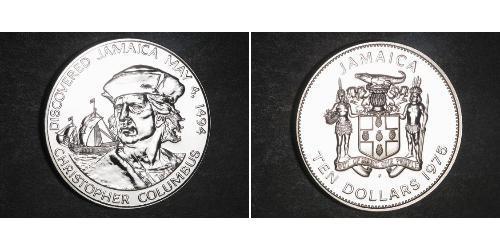 10 Dollar 牙买加 銀 克里斯托弗·哥伦布