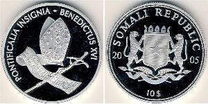 10 Dollar 索马里 銀 