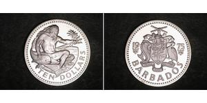 10 Dollaro Barbados Argento 