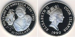 10 Dollaro Cook Islands (1965 - ) Argento 