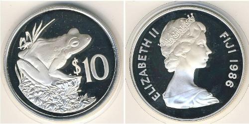 10 Dollaro Fiji (1970 - ) Argento 