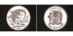 10 Dollaro Giamaica (1962 - ) Argento 