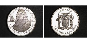 10 Dollaro Giamaica (1962 - ) Argento Henry Morgan