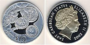 10 Dollaro  Argento Elisabetta II (1926-2022)