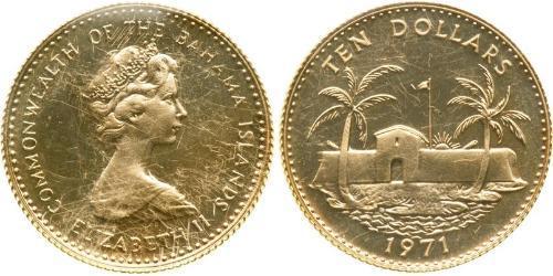 10 Dollaro Bahamas (1973 - ) Oro 