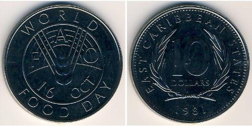 10 Dólar  Níquel/Cobre 